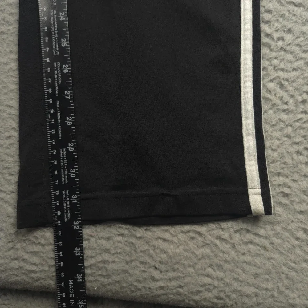 Adidas 3-Stripes Track Pants Men's Large Black White Excellent Pre-Owned